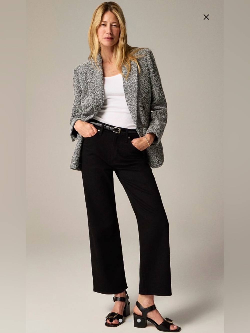 J.Crew Slim Wide Black Jeans Size 28